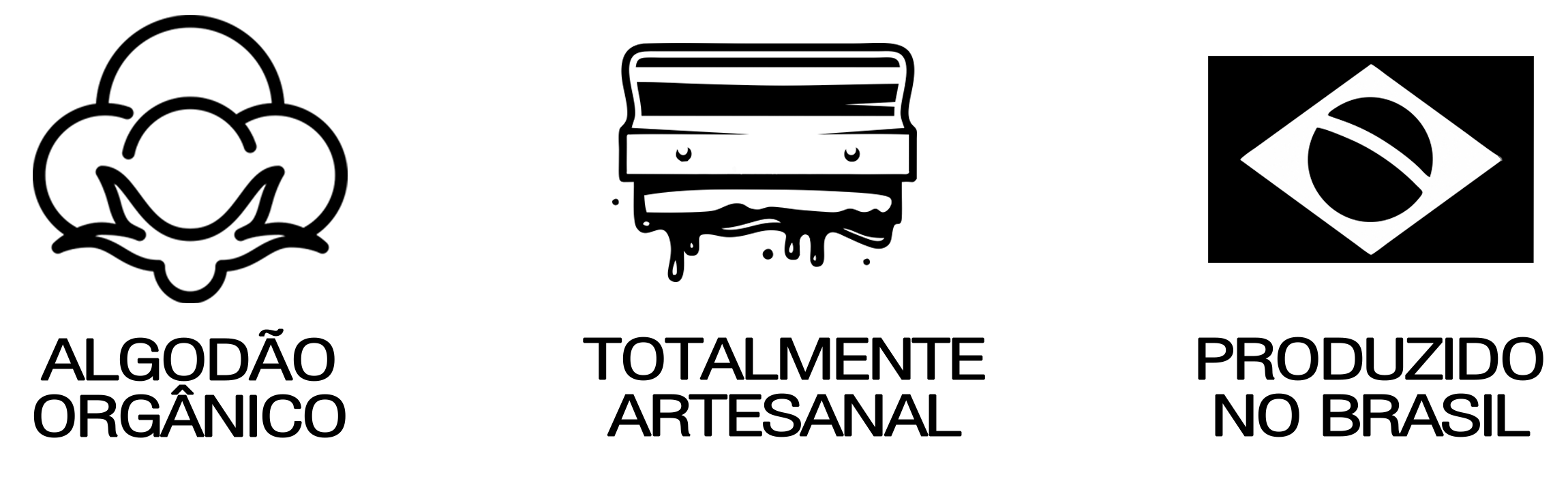 Produção artesanal, feito no brasil, 100% algodão orgânico